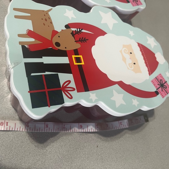 Set of two Santa plastic Christmas containers - Picture 3 of 4
